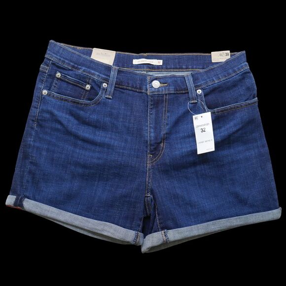 Levi's Pants - Levi's Shorts Womens Size 32 Mid Length Blue Denim Waterless Stretch Jean